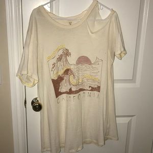 Free People Distressed California Tee